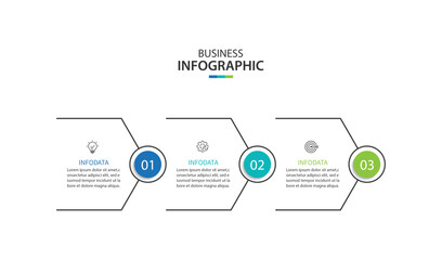 Wall Mural - design template for vector infographic labels with icons and 3 options or steps.
