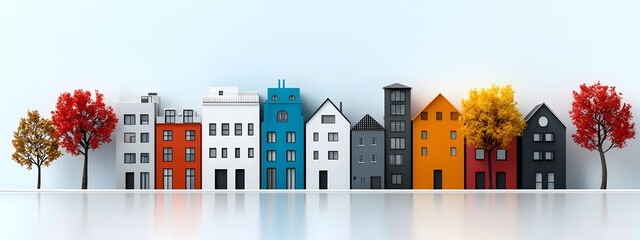 Poster - this showcases a visually striking urban landscape with a variety of colorful contemporary architect
