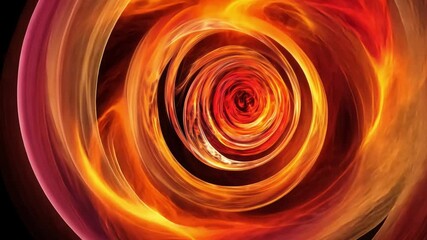 Poster - swirling flames with dynamic circular patterns creating an explosive visual impact and abstract ener
