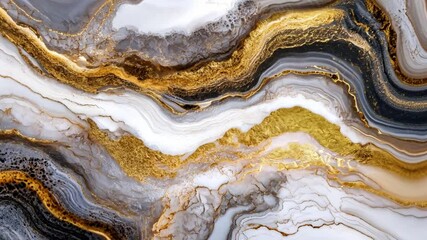 Poster - Elegant Abstract Marble Texture with Striking Gold and Gray Veins Perfect for Backgrounds, Designs, and Art Projects in Contemporary Spaces