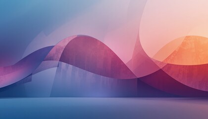 Poster - Dynamic abstract waves in gradients fluid art scene modern digital design vibrant color palette serene atmosphere artistic representation