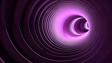 Poster - Spiraling purple tunnel with a smooth texture and vibrant illumination creating a captivating visual experience