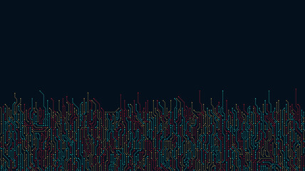Fototapete - Circuit board vector illustration. High-tech technology background