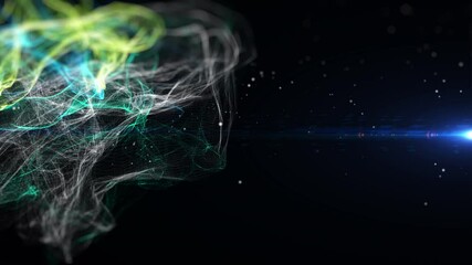 Leinwandbilder - Technology organics glowing wave creating a mesmerizing futuristic scene 4K motion