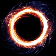 Wall Mural - A large, glowing circle with a hole in the middle