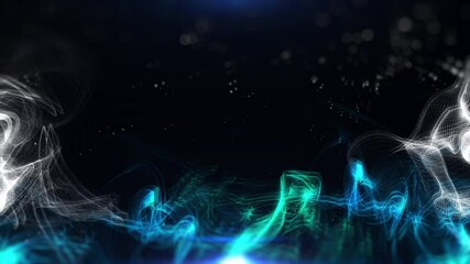 Leinwandbilder - Technology abstract vibrant waves of nebula with cosmic effect for space theme, technology concept 4K motion background