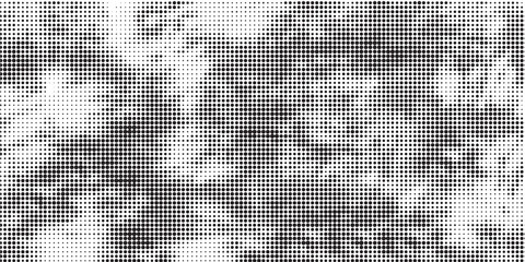 Wall Mural - Black and white halftone abstract pattern of black dots on a white background eps10.