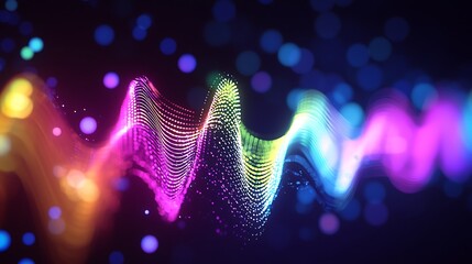 Wall Mural - a colorful wave of light is shown in the image
