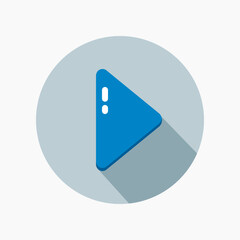 Fototapete - Design Illustration graphic of play button icon with flat style. Suitable for UI, mobile design, web design, etc.
