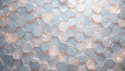 Poster - Dynamic hexagonal pattern design digital space abstract visual art modern environment aerial viewpoint contemporary concept for visual impact