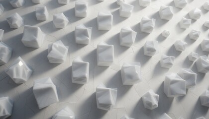 Fototapete - Dynamic abstract sculpture installation urban gallery art display contemporary environment aerial view visual exploration