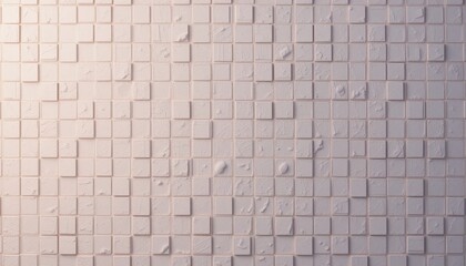 Poster - Textured white tile surface modern studio abstract photography minimalistic environment top-down view contemporary design inspiration