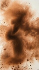 Poster - Dust swirls create an abstract form highlighting movement and texture in earthy tones