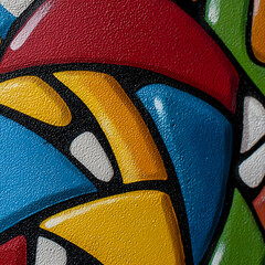 Leinwandbilder - Close Up View of Abstract Colorful Geometric Painting