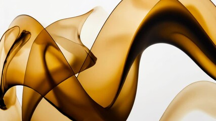 Poster - Abstract brown curves flow gracefully against a light background showcasing movement and fluidity in art