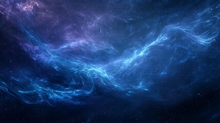 Wall Mural - A blue and purple galaxy with a long blue wave