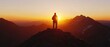 © Priya - Hiker enjoys sunrise on mountain