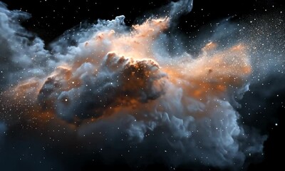 cosmic cloudscape with twinkling stars reveals the grand beauty of the universe