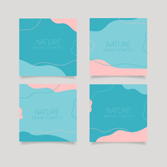 Wall Mural - set of abstract vector backgrounds with line waves.vector illustration.