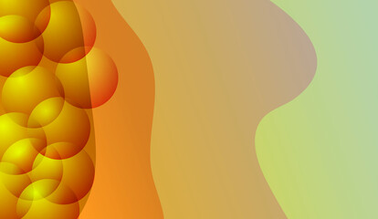 Leinwandbilder - Blurred swirl waves Curves Liquid soft pastel shape background with overlay circles