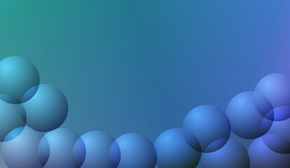 Leinwandbilder - Blurred swirl waves Curves Liquid soft pastel shape background with overlay circles