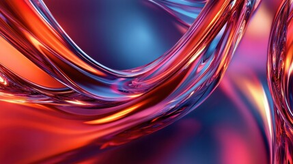 Poster - Glass Abstract 3D Background. illustration