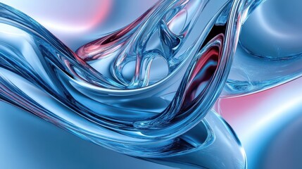Poster - Glass Abstract 3D Background. illustration