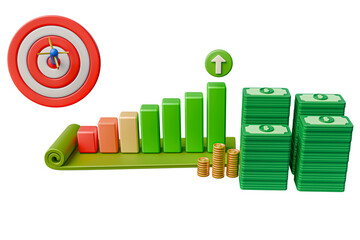 Leinwandbilder - target goal company is suitable for marketing material in 3d form. 3d rendering and 3d illustration