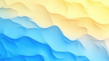 Poster - geometric abstract blue and yellow gradient background soft color wallpaper minimalist illustration