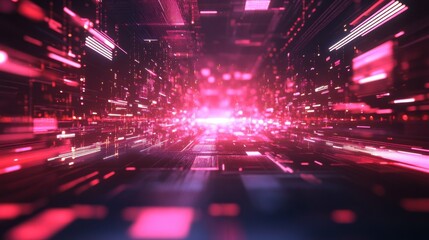 Poster - future technology line background and light effect, cyberpunk style background material with a sense