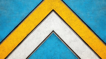 Aufkleber - Abstract geometric background with blue yellow and white pattern textured surface design.