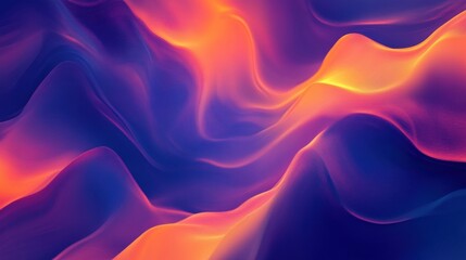 Poster - orange blue purple color flow abstract background grainy texture effect illustration