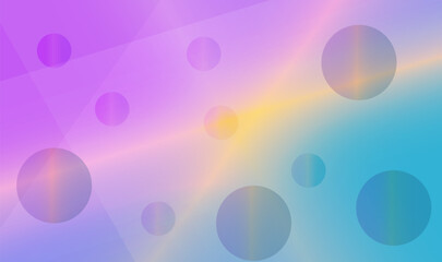 Poster - Abstract geometric background with circles and spheres. Minimalist design with clean lines and soft colors.