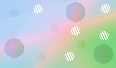 Poster - Abstract geometric background with circles and spheres. Minimalist design with clean lines and soft colors.