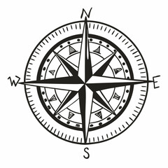 vintage compass rose illustration navigational tool for maps and exploration designs