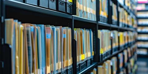 Fototapete - Streamline your business operations with intuitive document management systems for seamless data access
