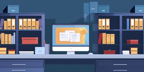 Fototapete - Streamline your business operations with seamless document management and secure data access