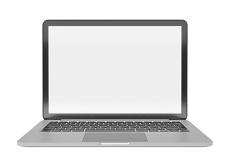 Poster - modern laptop with blank screen display for product mockup. 3d rendering