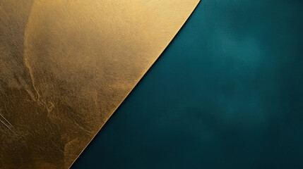 Poster - A luxurious background design split into two halves: the left half is a sophisticated dark blue-green