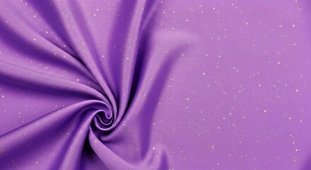 Poster - Luxurious Purple Fabric Swirl: A close-up shot showcasing a swirl of soft, draped purple fabric, creating a sense of luxury and elegance with its delicate folds and gentle textures.
