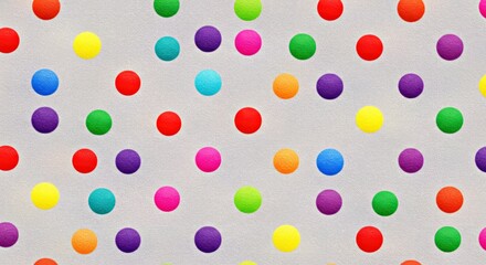 Poster - Vibrant Polka Dots: A cheerful and energetic display of colorful polka dots, a pattern of playful and bright.