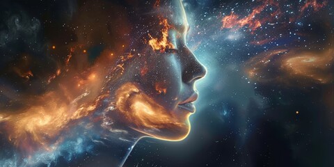 Fototapete - Experience a journey of discovery with dynamic imagery of awareness