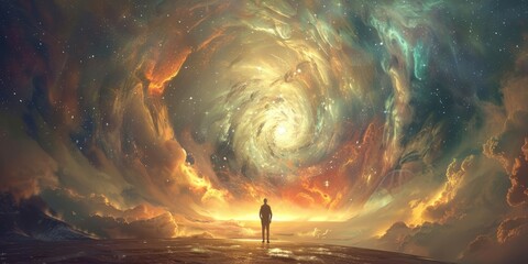 Fototapete - Experience a journey of discovery with dynamic imagery of awareness