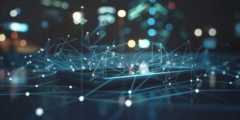 Poster - Internet of Things concept with phone and web connection