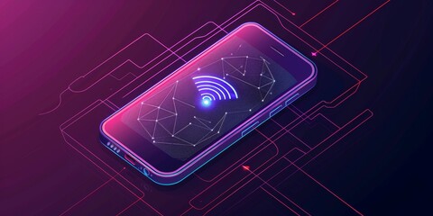 Poster - Internet of Things concept with phone and web connection