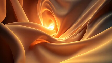 Poster - Flowing fabric illuminated by vibrant light: elegant motion and dramatic glow