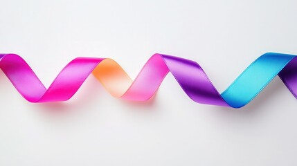 Poster - Bright ribbon symbol of hope. 