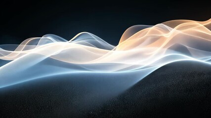 Poster - Dynamic waves of light gently pulsating in abstract atmospheric motion