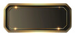 © WH Jeong - Rectangular gold plate, black aesthetic text box with gold ornate frame, elegant wallpaper, texture. Gold metallic texture background.