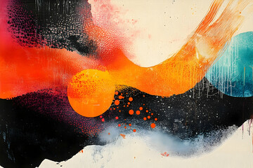 Fototapete - Colorful abstract artwork showcasing multiple dynamic flowing and layered forms